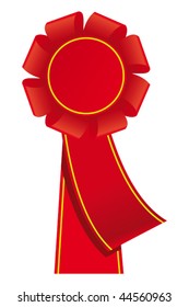 Red bages and ribbons.  Vector illustration