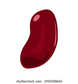 Red baked bean icon vector illustration design isolated