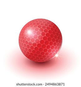 Red ball falling down vector with white Background.