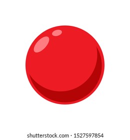 A red ball. Isolated Vector Illustration