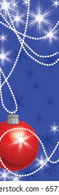 red ball for the new year( winter vector)