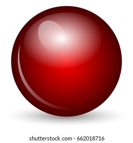 Red ball on a white background