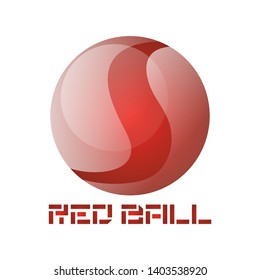 Red ball template logo design 