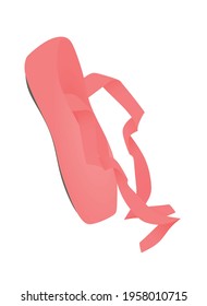 Red ballet shoe. vector illustration