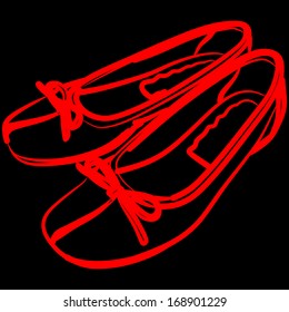 red ballet shoes