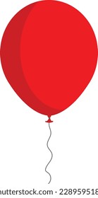 Red balloon flying in the air