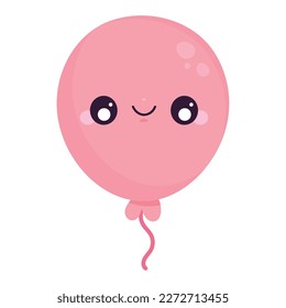 red balloon helium kawaii character