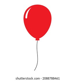 Red balloon icon vector symbol illustration