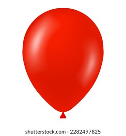 Red balloon illustration for carnival isolated on white background