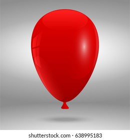 red balloon isolated on a white background 