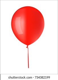Red balloon simple mock-up. 