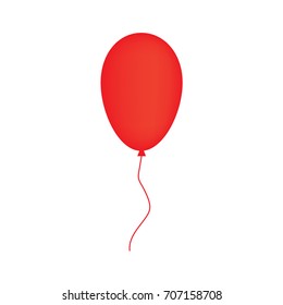 red balloon- vector illustration