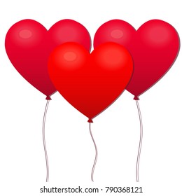 Red Balloons Heart