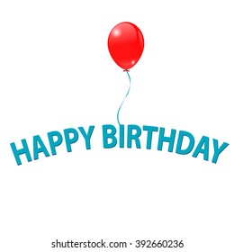 Red Balloons on a white background. Greeting cards