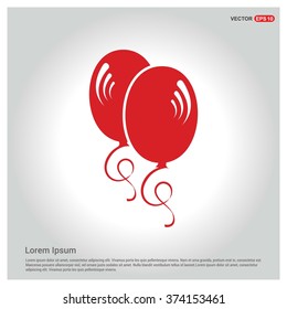 Red balloons. Vector illustration on white background
