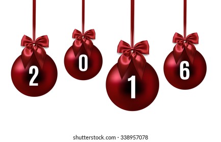 red balls new year different size