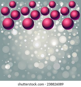 red  balls on silver background