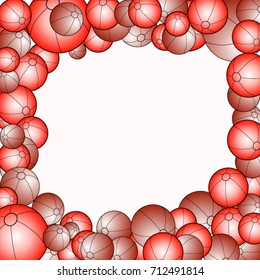 Red balls on a white background