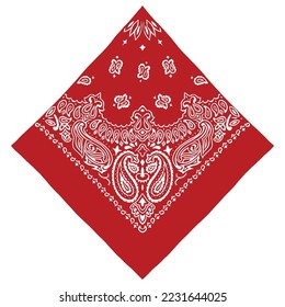 Diseño de bandana roja - ilustración dibujada a mano