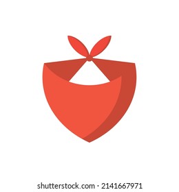 red bandana icon isolated vector