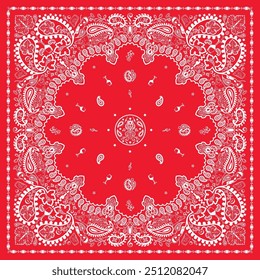 Roter Bandana-Print. Wein paisley bandana bandana Schal Gesicht Kopf Wrap. Trauben Trauben Käse Trauben Blätter quadratische Muster Design