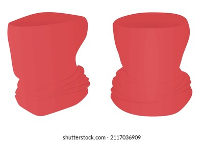 Red Bandana Scarf. Vector Illustration