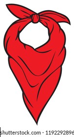 red bandana vector illustration