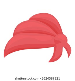 Red bandana waving in the wind, a symbol of hard work and effort