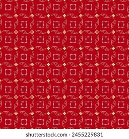 Vector de patrón tradicional de Bandhani rojo