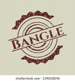 Red Bangle distress rubber grunge stamp