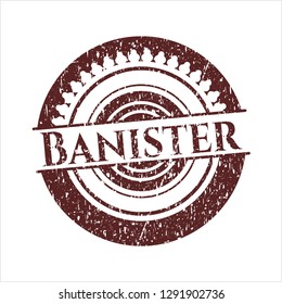 Red Banister distress grunge stamp