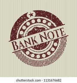 Red Bank Note distress rubber stamp