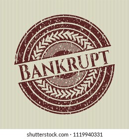 Red Bankrupt rubber stamp