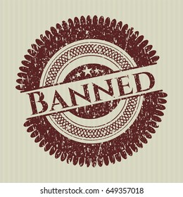 Red Banned distress rubber texture