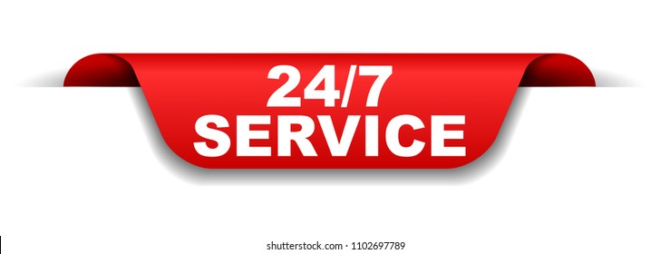 red banner 24/7 service