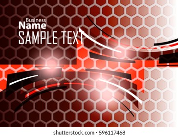 Red banner abstract template for card. Metal Background with waves and reflections. Business background, silver, illustration. Illustration of abstract background with a metallic element