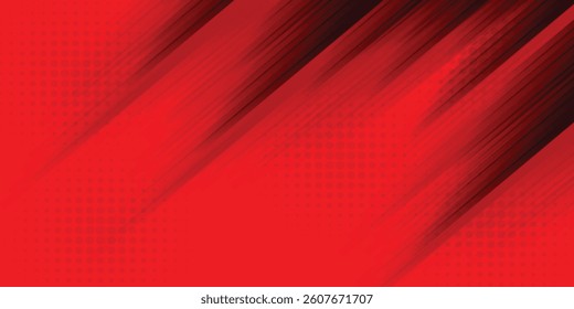 Red banner background. Abstract background. Slash effect on red background