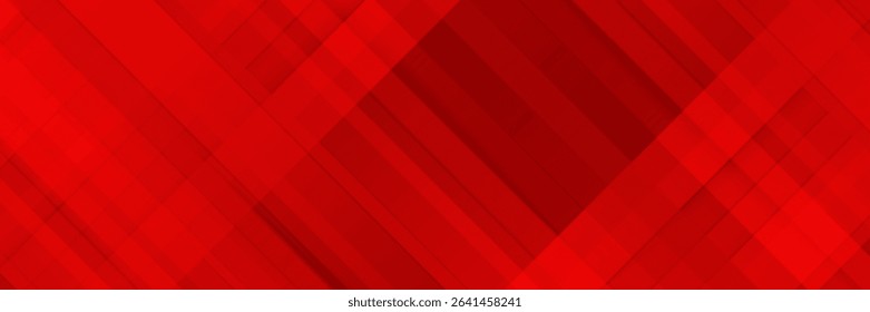 Red banner background with modern dynamic stripes and lines. Suit for business banner