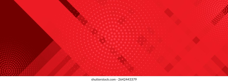 Red banner background with modern dynamic stripes and lines. Suit for business banner