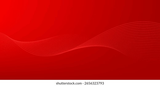 red banner background. waves lines .abstract .modern background.vector eps 10