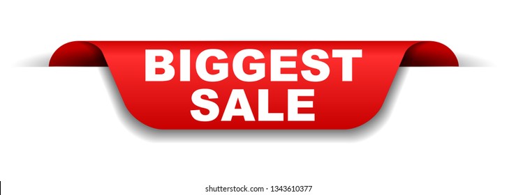 Red Banner Biggest Sale Stock Vector Royalty Free Shutterstock