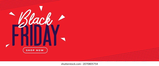red banner for black friday sale with text space