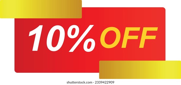 red banner card 10% off