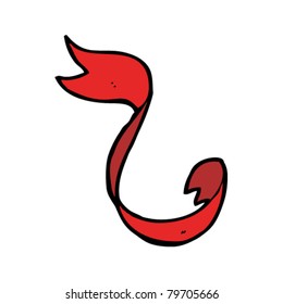 caricatura de un cartel rojo