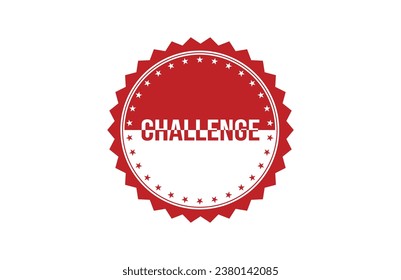 Red banner Challenge on white background.