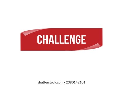 Red banner Challenge on white background.