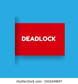 red banner - deadlock - label,sticker,tag