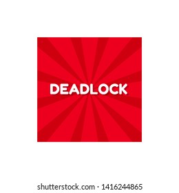 red banner - deadlock - label,sticker,tag