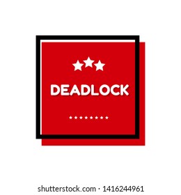 red banner - deadlock - label,sticker,tag
