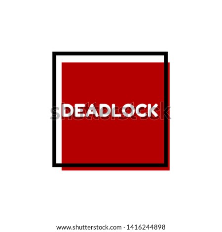 red banner - deadlock - label,sticker,tag